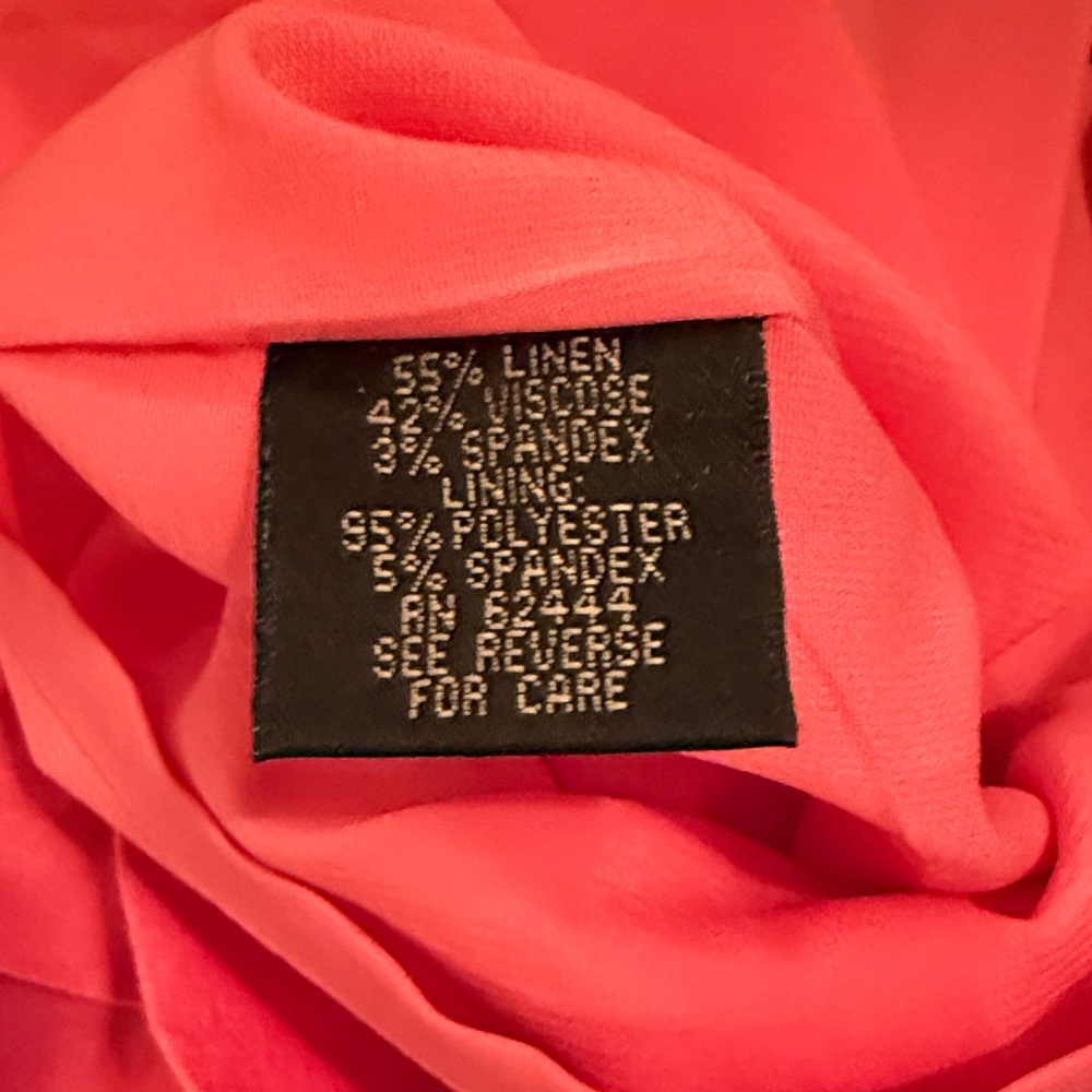 Atelier Nicole Miller Coral Sleeveless Dress - Picture 6 of 6